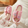 Bow Women's Wear Thick Bottom Latex Linen Slippers Outside The Home