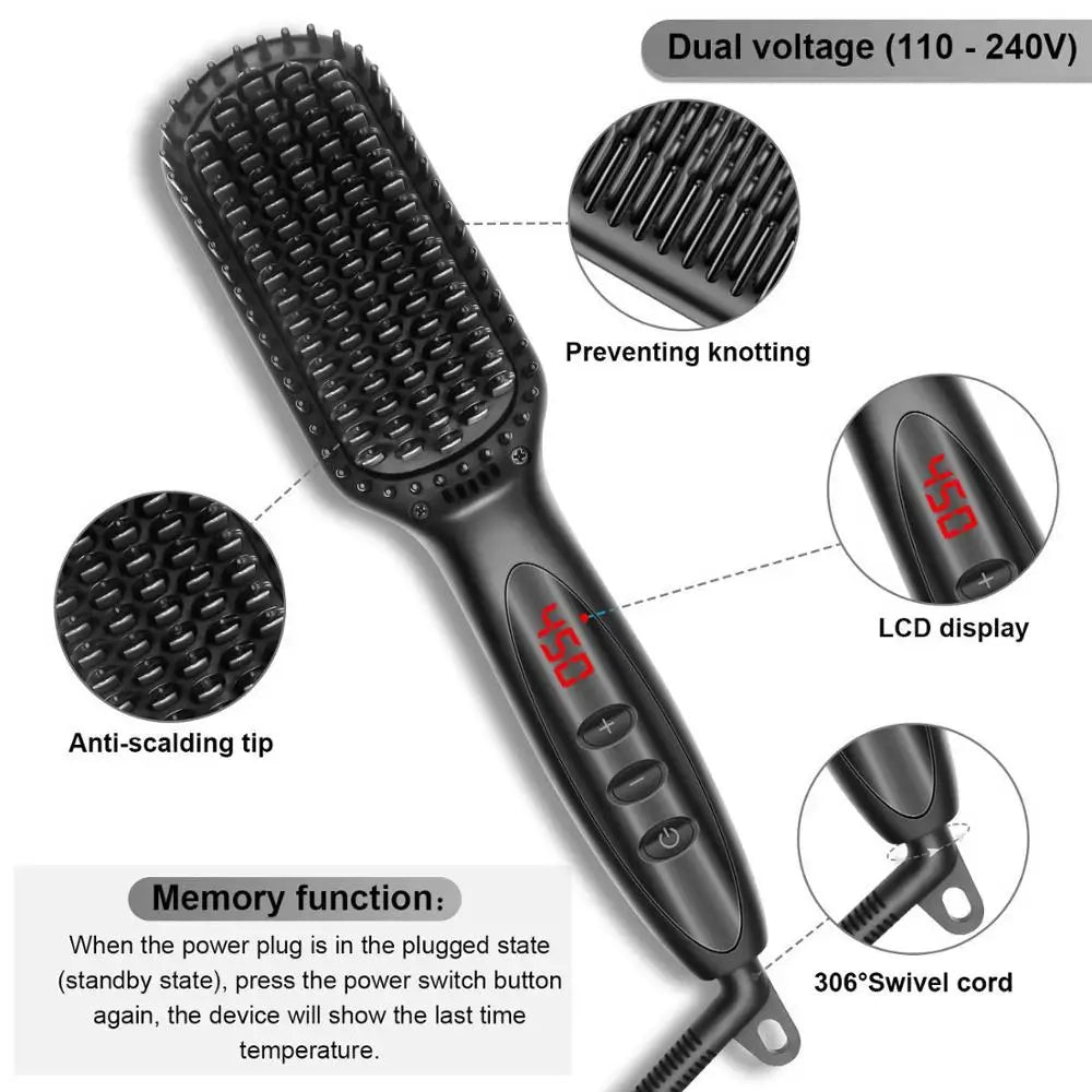 Men's Quick Beard & Hair Straightening Comb