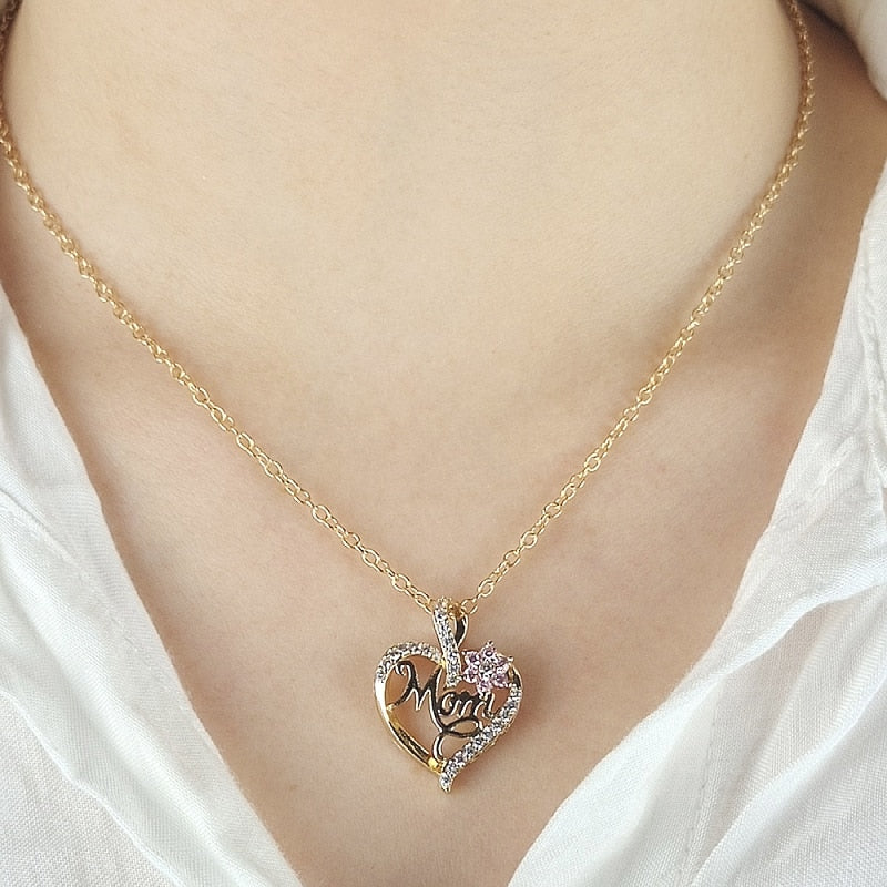 Lettre d'amour de mode maman collier de fleurs représente que vous êtes mon cadeau de charme de qualité de pendentif de fleur de coeur