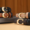 NEW C-SHAPED BUCKLE LEATHER BELT