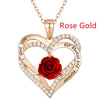 Mode revenu Rose fleur pendentif collier anniversaire fête accessoires anniversaire fête des mères bijoux cadeaux maman dames filles