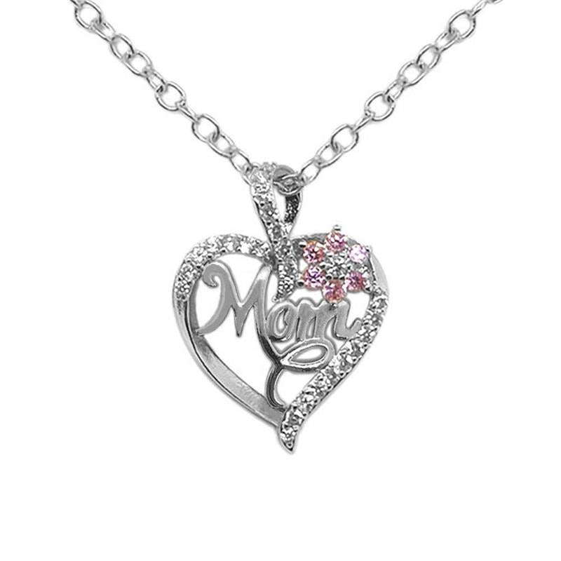 Lettre d'amour de mode maman collier de fleurs représente que vous êtes mon cadeau de charme de qualité de pendentif de fleur de coeur