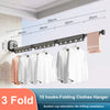 Folding Clothes Rack Aluminum Clothes Hangers Black Wall Mount Rack Drying Rack Sucker Install Clothes Home Laundry Clothesline