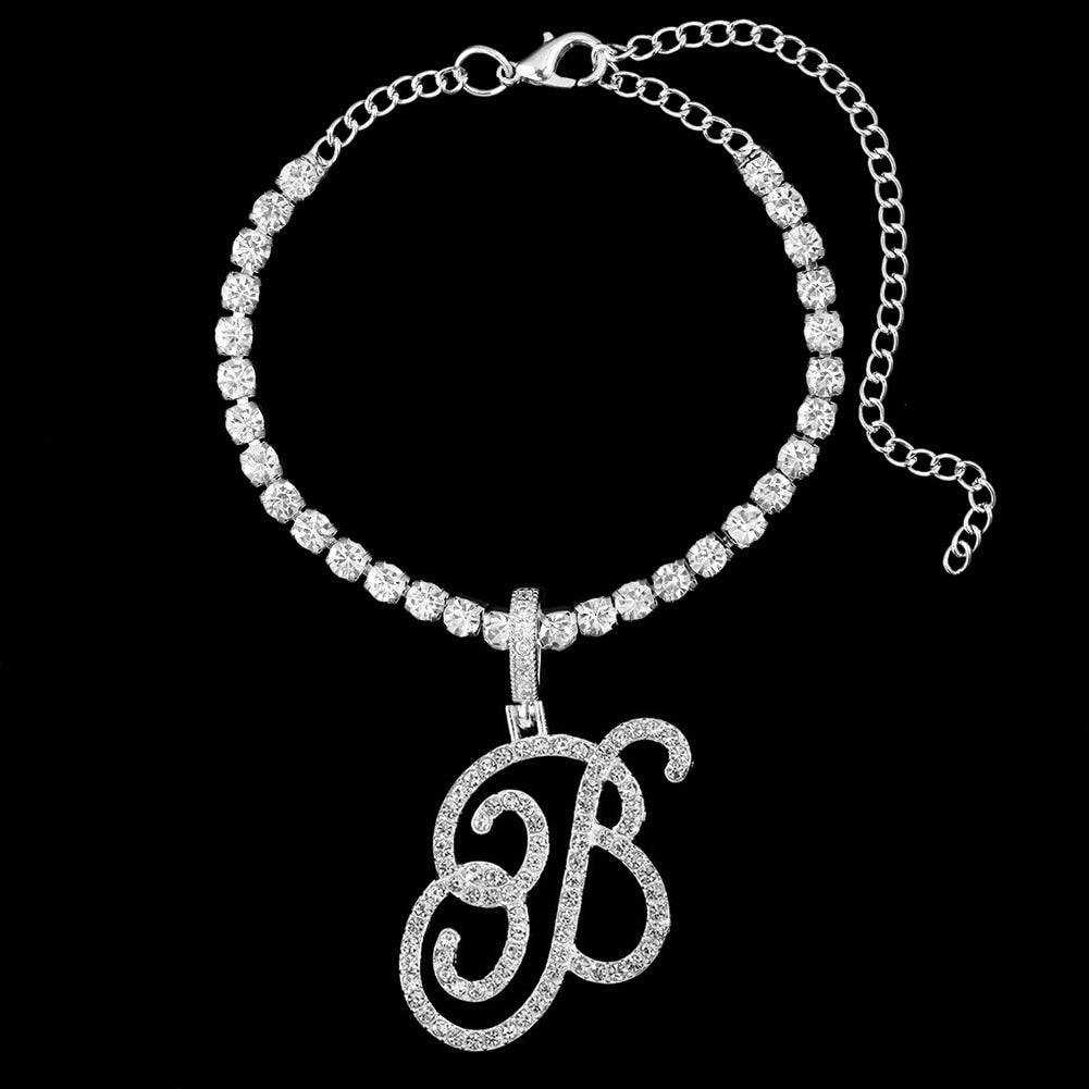 Miss Bling Anklets Bracelet Initial Letter