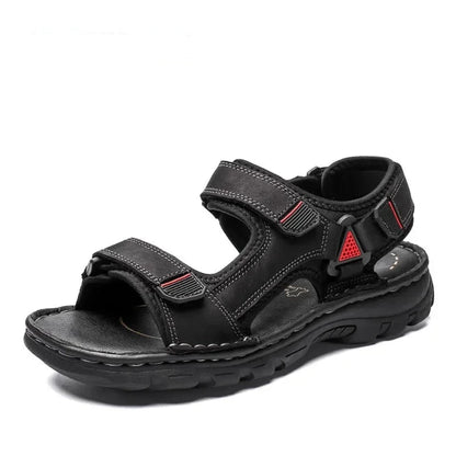 Male Genuine Leather Sandals Summer