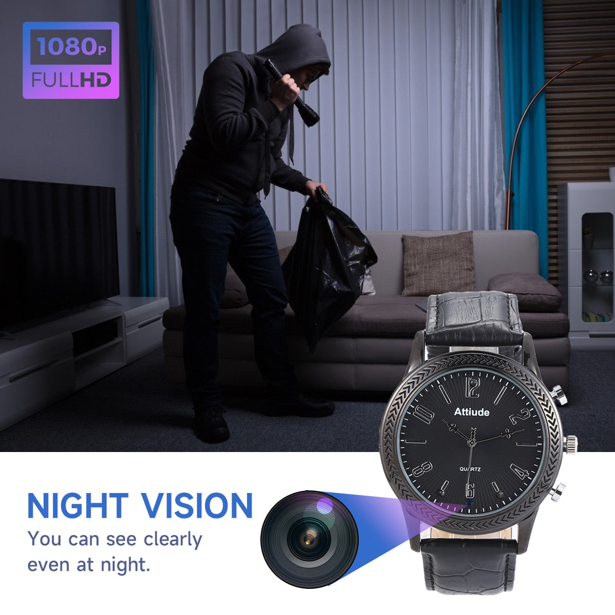 Stealthy Night Vision Wristwatch Camera