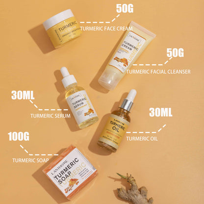 Ensemble de soins de la peau au curcuma et à l'acné bio naturel