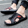 No Bad Friends Men's sandals summer slippers leather Black