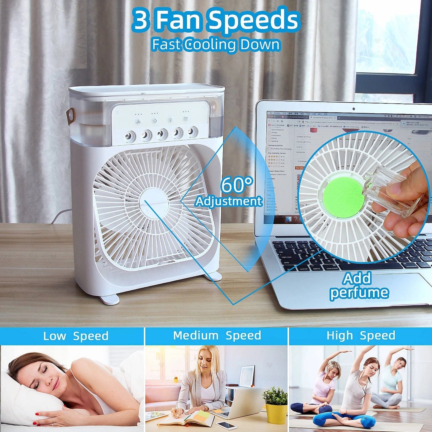 Mini ventilateur de refroidissement par eau pour climatiseur USB portable