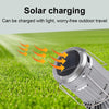 Solar Camping Lights Multifunctional Foldable Portable Fan Flashlight Telescopic USB Rechargeable Fishing Travel Emergency Light