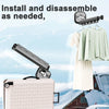 Folding Clothes Rack Aluminum Clothes Hangers Black Wall Mount Rack Drying Rack Sucker Install Clothes Home Laundry Clothesline