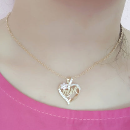 Lettre d'amour de mode maman collier de fleurs représente que vous êtes mon cadeau de charme de qualité de pendentif de fleur de coeur