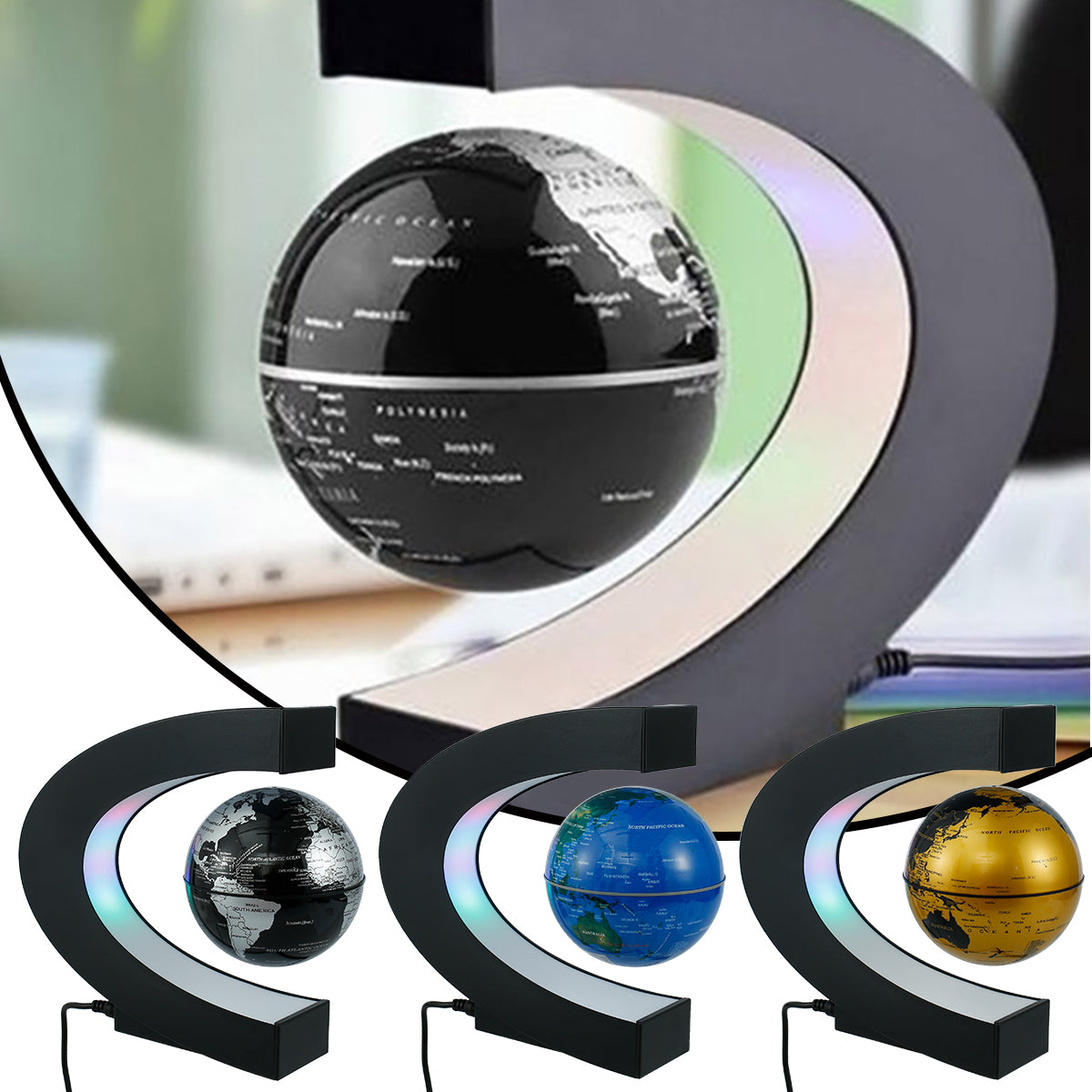 Magnetic Levitation World Globe Lamp