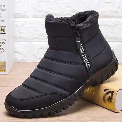 Unisex Waterproof Warm Cotton Zipper Snow Ankle Boots