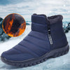 Unisex Waterproof Warm Cotton Zipper Snow Ankle Boots