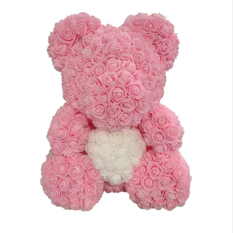 Ours en peluche coeur rose pour les amoureux.