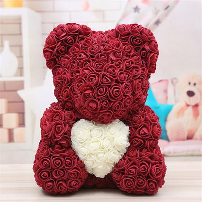 Ours en peluche coeur rose pour les amoureux.