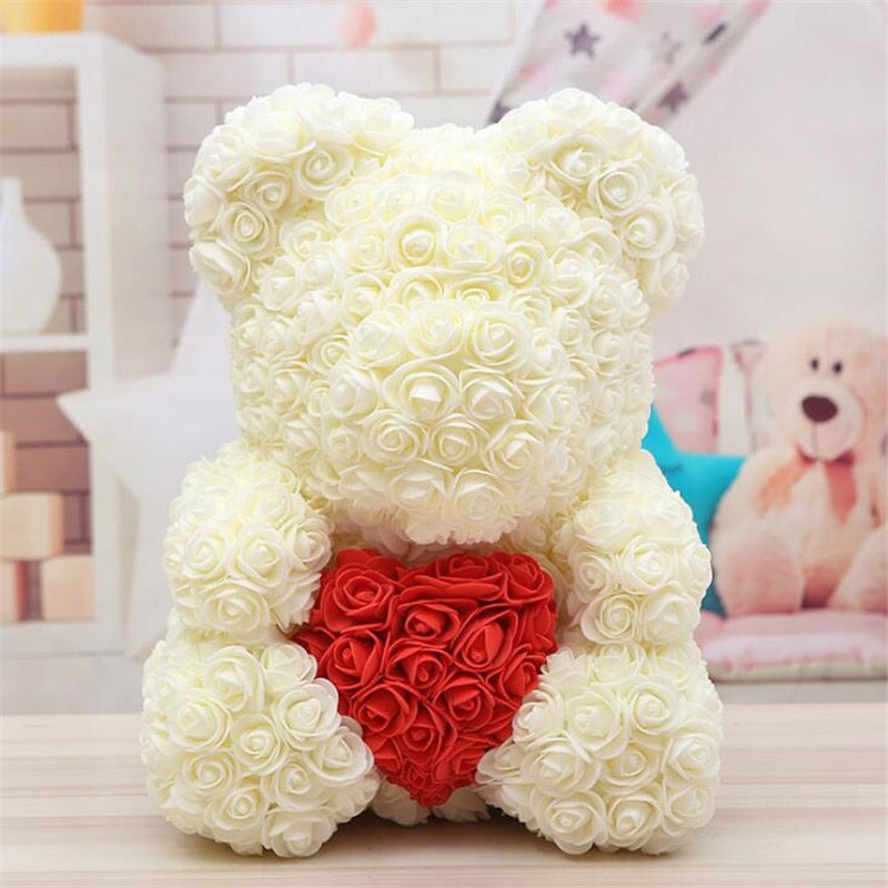 Ours en peluche coeur rose pour les amoureux.