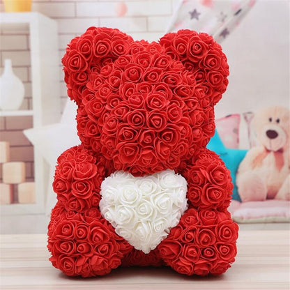 Ours en peluche coeur rose pour les amoureux.