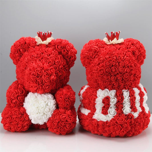 Ours en peluche coeur rose pour les amoureux.