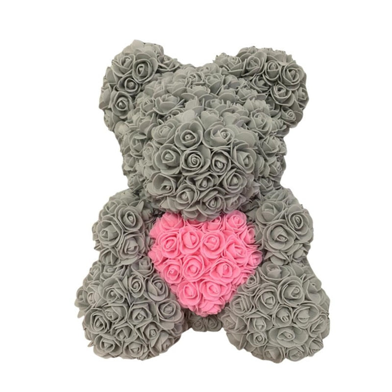 Ours en peluche coeur rose pour les amoureux.