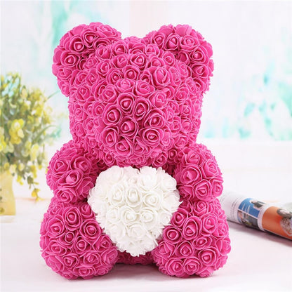 Ours en peluche coeur rose pour les amoureux.