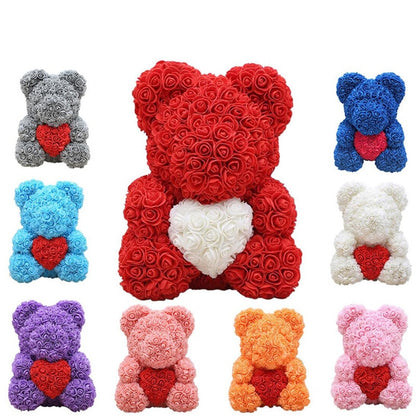 Ours en peluche coeur rose pour les amoureux.