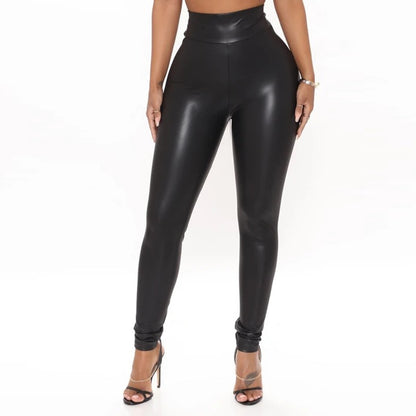 Legging taille haute en cuir Life