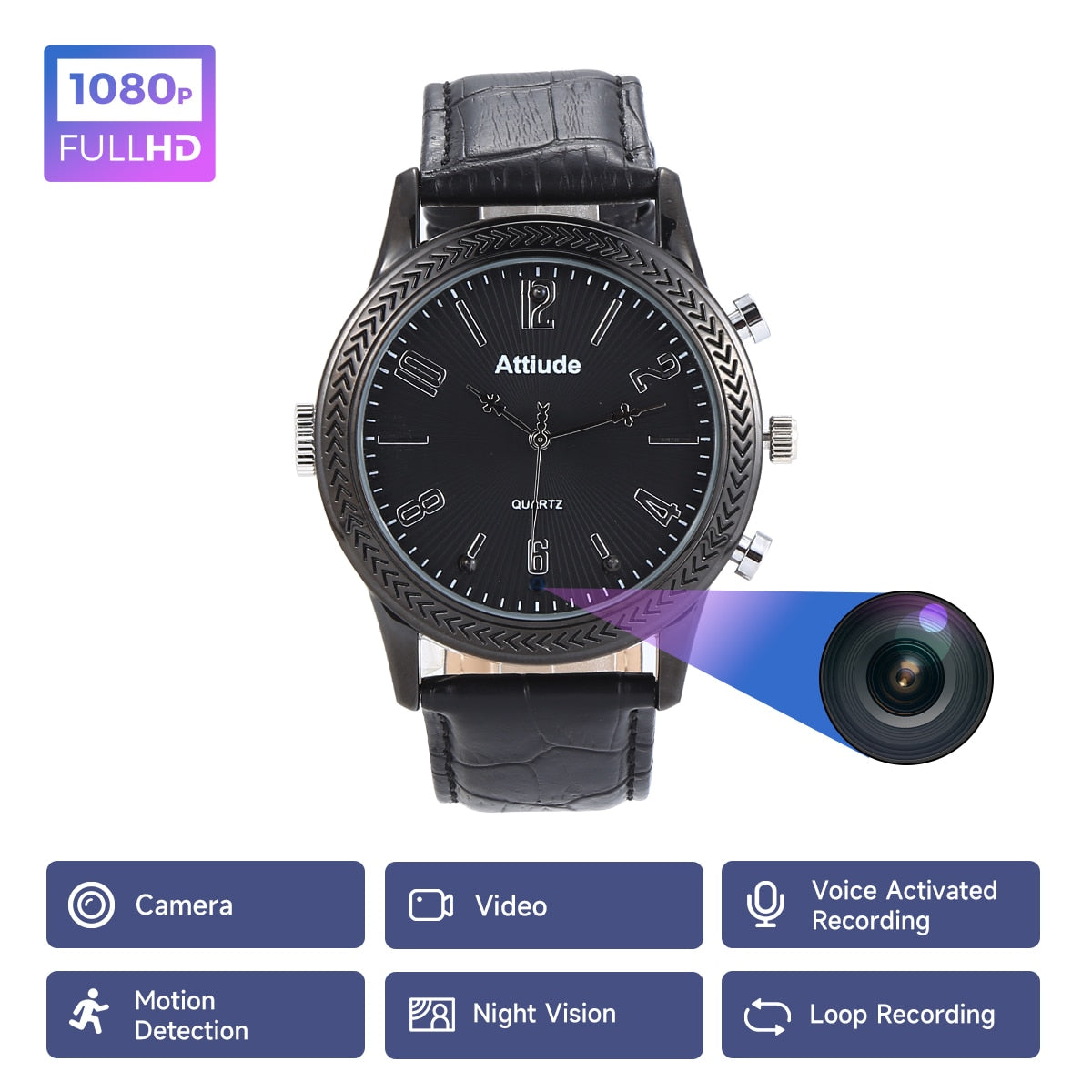 Stealthy Night Vision Wristwatch Camera