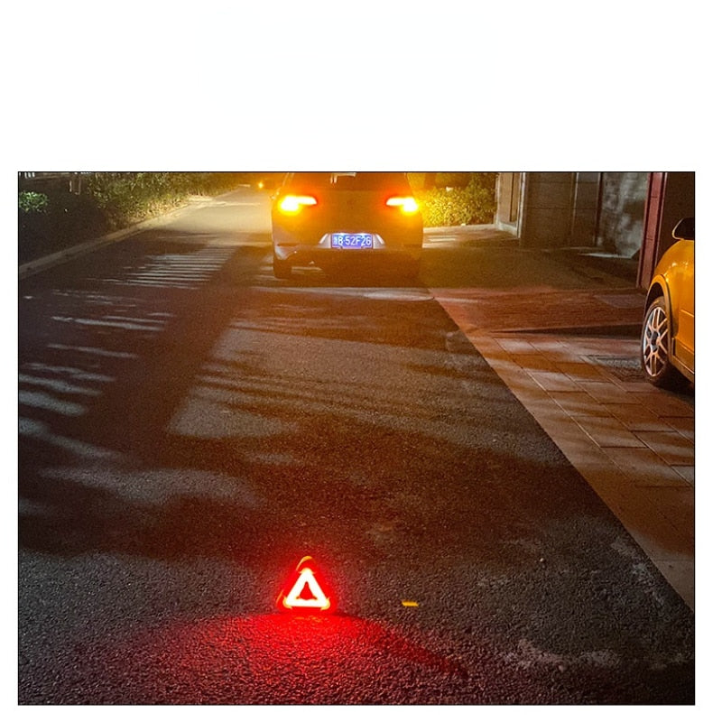 2-En-1 Voyant d'avertissement routier triangulaire d'urgence