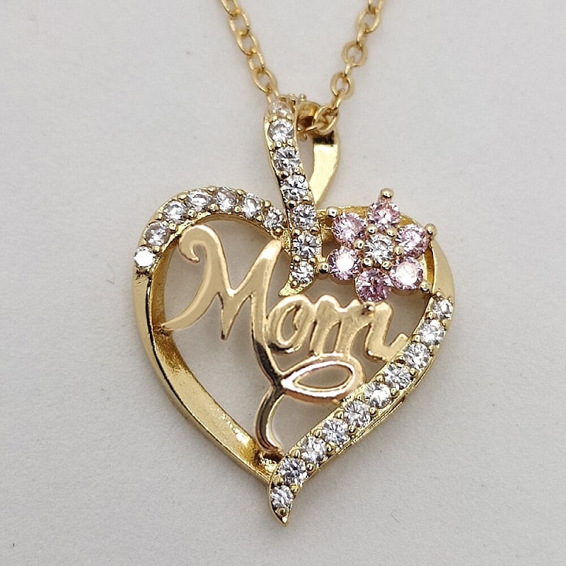 Lettre d'amour de mode maman collier de fleurs représente que vous êtes mon cadeau de charme de qualité de pendentif de fleur de coeur